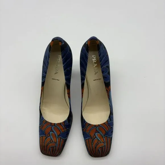 Prada Vibrant Blue and Orange Heels - Picture 7 of 9
